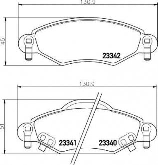 Колодки гальмівні дискові передние Toyota Yaris 1.0, 1.3, 1.5 (01-05) Nisshinbo NP1130