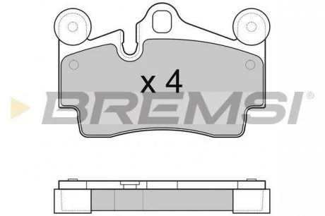 Гальмівні колодки зад. Audi Q7/Touareg/Cayenne (Brembo) (112,2x73,2x16,2) Bremsi BP3097
