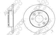 Диск тормозной (цена за 2 шт) Renault Clio 1.2; 1.9 D (86-) Automotor france ADC4705