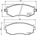 Колодки гальмівні дискові передні Ssang Yong 2.0, 2.3, 2.9 (97-) Nisshinbo NP2021 (фото 1)