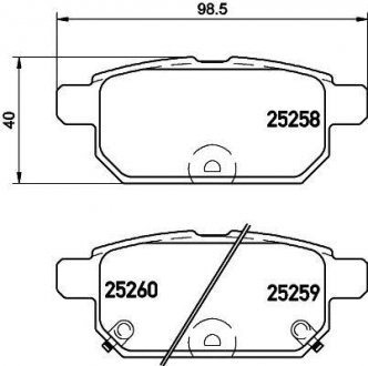 Колодки гальмівні дискові задние Suzuki Swift 1.2, SX-4 1.6 (10-) Nisshinbo NP9016