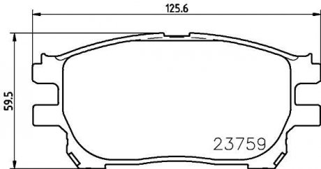 Колодки гальмівні дискові передние Toyota Previa 2.0, 2.4 (00-06) Nisshinbo NP1123