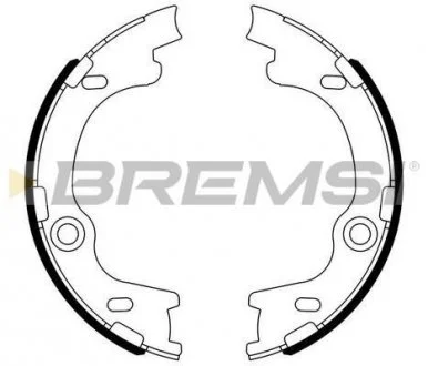 Колодки ручного тормоза Hyundai i30, ix35, Tucson 07- /Kia CEE"D 06- Bremsi GF0804