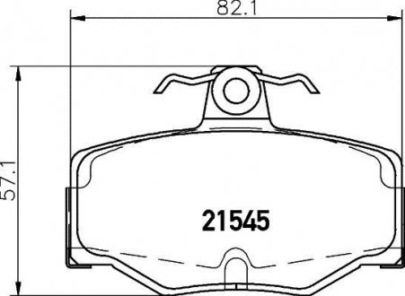 Колодки гальмівні дискові задні Nissan Almera 1.5, 2.2 (03-) Nisshinbo NP2050 (фото 1)