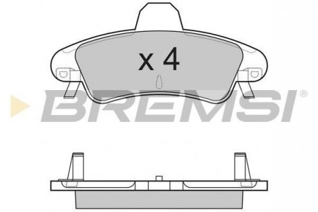 Гальмівні колодки зад. Ford Mondeo 93-00 (bendix) (115,7x53,7x14,7) Bremsi BP3188 (фото 1)