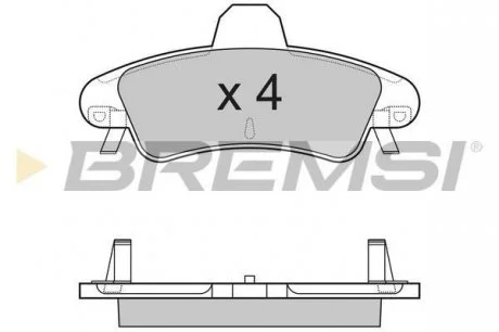 Гальмівні колодки зад. Ford Mondeo 93-00 (bendix) (115,7x53,7x14,7) Bremsi BP3188