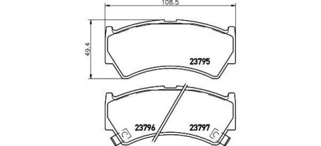 Колодки гальмівні дискові передние Suzuki Baleno 1.9 (98-02) Nisshinbo NP9014