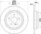Тормозной диск зад. W221/C216/R230 04-13 2.0-6.0 (PRO) HELLA PAGID Hella pagid 8DD355115-411 (фото 1)