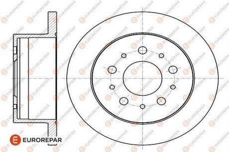 Диск тормозной задний комплект (2шт.) Jamper3-Boxer3 PSA Eurorepar 1642766680