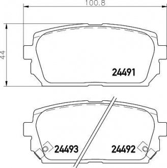 Колодки тормозные дисковые задние Kia Carens 1.6, 2.0 (06-) Nisshinbo NP6064