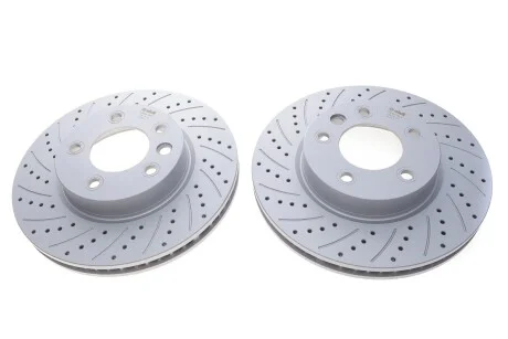 Диск тормозной передний левый(перфорированная линия Geomed) Vika 66151716601