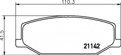 Колодки гальмівні дискові передні Suzuki Jimny 1.3 (98-) Nisshinbo NP9006