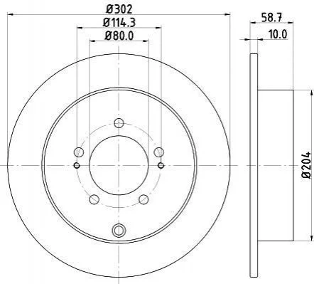 Тормозной диск зад. Outlander/C4/C-Crosser/4007 06- HELLA PAGID Hella pagid 8DD355119-061 (фото 1)