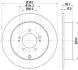 Тормозной диск зад. Outlander/C4/C-Crosser/4007 06- HELLA PAGID Hella pagid 8DD355119-061 (фото 1)