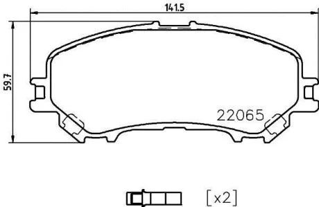Колодки гальмівні дискові комплект; передн. Hella pagid 8DB 355 021-861