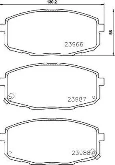 Тормозные колодки перед. Hyundia i30/KIA C\'eed 02- HELLA PAGID Hella pagid 8DB355010-611