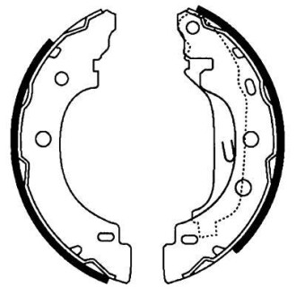 Тормозные колодки зад. Kangoo 97- (203x38) (Bosch) Hella pagid 8DB355002-241