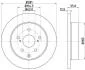 Диск гальмівний зад. Lexus RX270/350/450H 12-/Toyota Rav 4 IV 2.0D-3.5 08- Hella pagid 8DD 355 118-881 (фото 1)