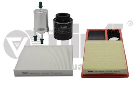 Комплект фільтрів 4 шт. Skoda Fabia (11-15)/VW Polo (10-12), Caddy (06-10), Golf (06-13) 1.4,1.6 бенз. Vika K11783501