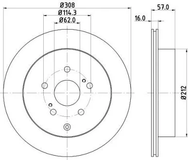 Тормозной диск зад. Grand Vitara II 05- 1.9-3.2 HELLA PAGID Hella pagid 8DD355116-781
