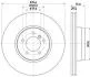 Тормозной диск пер. RANGE ROVER III 02-05 (PRO) HELLA PAGID Hella pagid 8DD355128-381 (фото 1)