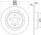 Тормозной диск зад. Ford Mondeo IV 07- (302x11) HELLA PAGID Hella pagid 8DD355118-841 (фото 1)