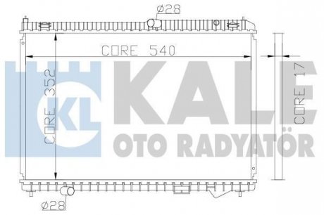 KALE FORD Радиатор охлаждения B-Max,Fiesta VI,Transit Courier 1.4/2.0 12- Kale oto radyator 341945