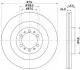 Тормозной диск пер. 406/L200/Pajero 98- (PRO) HELLA PAGID Hella pagid 8DD355118-741 (фото 1)