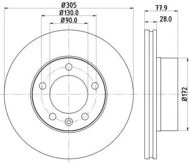 Тормозной диск перед Master/Movano 00- (R16) HELLA PAGID Hella pagid 8DD355108-931