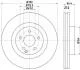 Тормозной диск перед. W211/204 02-15 (PRO) HELLA PAGID Hella pagid 8DD355109-431 (фото 1)