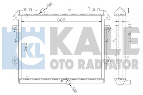 KALE TOYOTA Радиатор охлаждения Fortuner,Hilux VII 2.5/3.0 D-4D 04- Kale oto radyator 366500