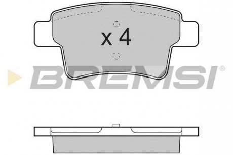 Гальмівні колодки зад. Citroen C4 Picasso 06- (Bosch) Bremsi BP3331