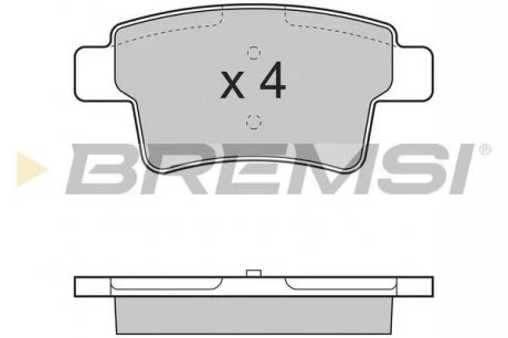 Гальмівні колодки зад. Citroen C4 Picasso 06- (Bosch) Bremsi BP3331
