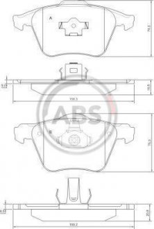 Гальмівні колодки пер. S60/S80/V70/XC70/XC90 (98-14) A.B.S. A.B.S. 37344