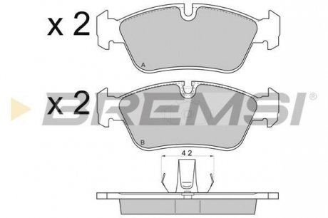 Тормозные колодки перед. BMW 3 (E36/E46) 90-09 (ATE) Bremsi BP2745