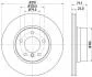 Тормозной диск перед. E60/E61 03-10 Pro HELLA PAGID Hella pagid 8DD355109-901 (фото 1)