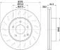 Тормозной диск перед.W204/C204/S204 07- HELLA PAGID Hella pagid 8DD355114-391 (фото 1)