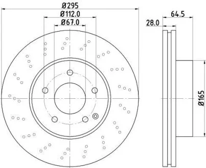 Тормозной диск перед.W204/C204/S204 07- HELLA PAGID Hella pagid 8DD355114-391