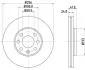Тормозной диск Astra/Corsa 94-11 (PRO) HELLA PAGID Hella pagid 8DD355106-051 (фото 1)