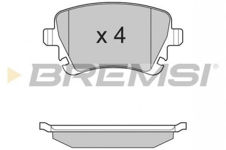 Гальмівні колодки зад. Caddy III/Golf V/Audi A4 03- Bremsi BP3130 (фото 1)
