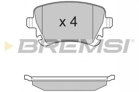 Гальмівні колодки зад. Caddy III/Golf V/Audi A4 03- Bremsi BP3130