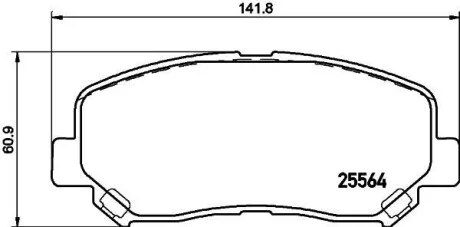 Гальмівні колодки дискові перед. Mazda Cx-5 2.0/2.2D/2.5 11.11- Hella pagid 8DB 355 020-511