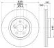 Тормозной диск перед. Avensis T25 04- HELLA PAGID Hella pagid 8DD355111-651 (фото 1)