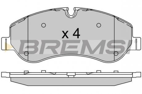 Гальмівні колодки пер. Transit (V348) 12- (RWD) Bremsi BP3525