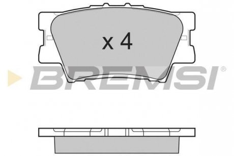 Гальмівні колодки зад. Toyota RAV4 06- (akebono) Bremsi BP3252 (фото 1)