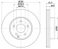 Гальмівний диск перед. вентильов. високовугл. MB C (W204) 07- Hella pagid 8DD 355 114-201 (фото 1)