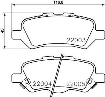 Тормозные колодки зад. Venza 08-16 HELLA PAGID Hella pagid 8DB355023-051