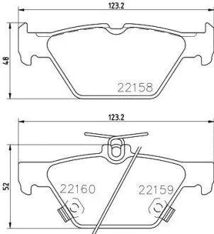 Гальмівні колодки дискові зад. Subaru Outback 2.0 D 2015- Hella pagid 8DB 355 023-341