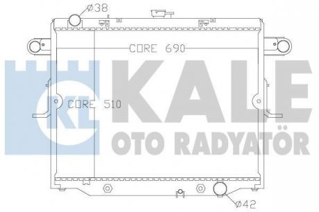 KALE TOYOTA Радиатор охлаждения Land Cruiser 100 4.7 98- Kale oto radyator 342175