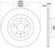 Гальмівний диск зад. Audi A4, A5, A6, A7, A8, Q5, Q7 08- Hella pagid 8DD 355 118-021 (фото 1)